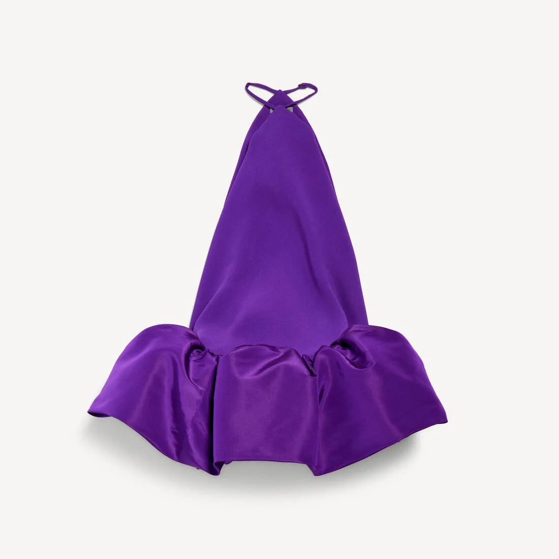 Women's Halter Balloon Mini Dress in Purple - 1