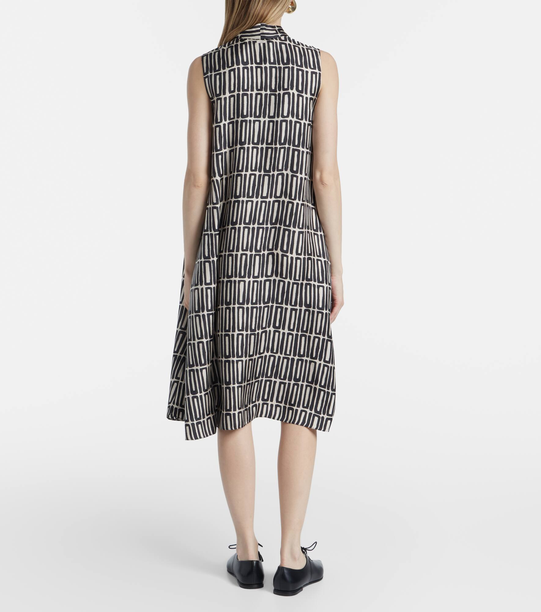 Jackie silk twill midi dress - 3