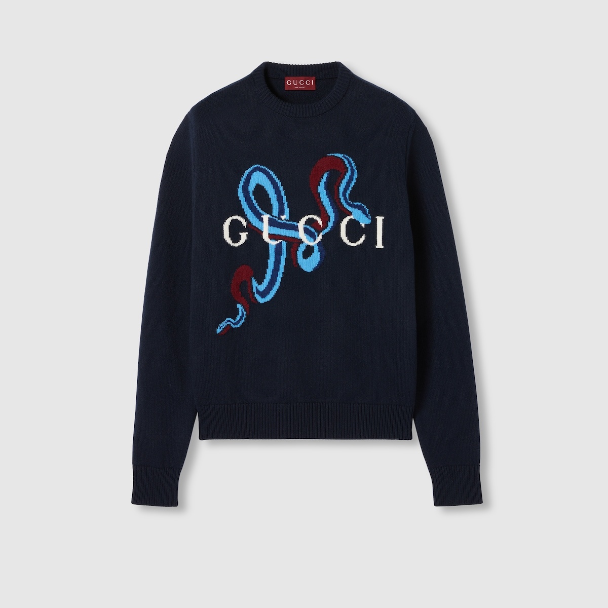 Wool cashmere sweater with intarsia - 1
