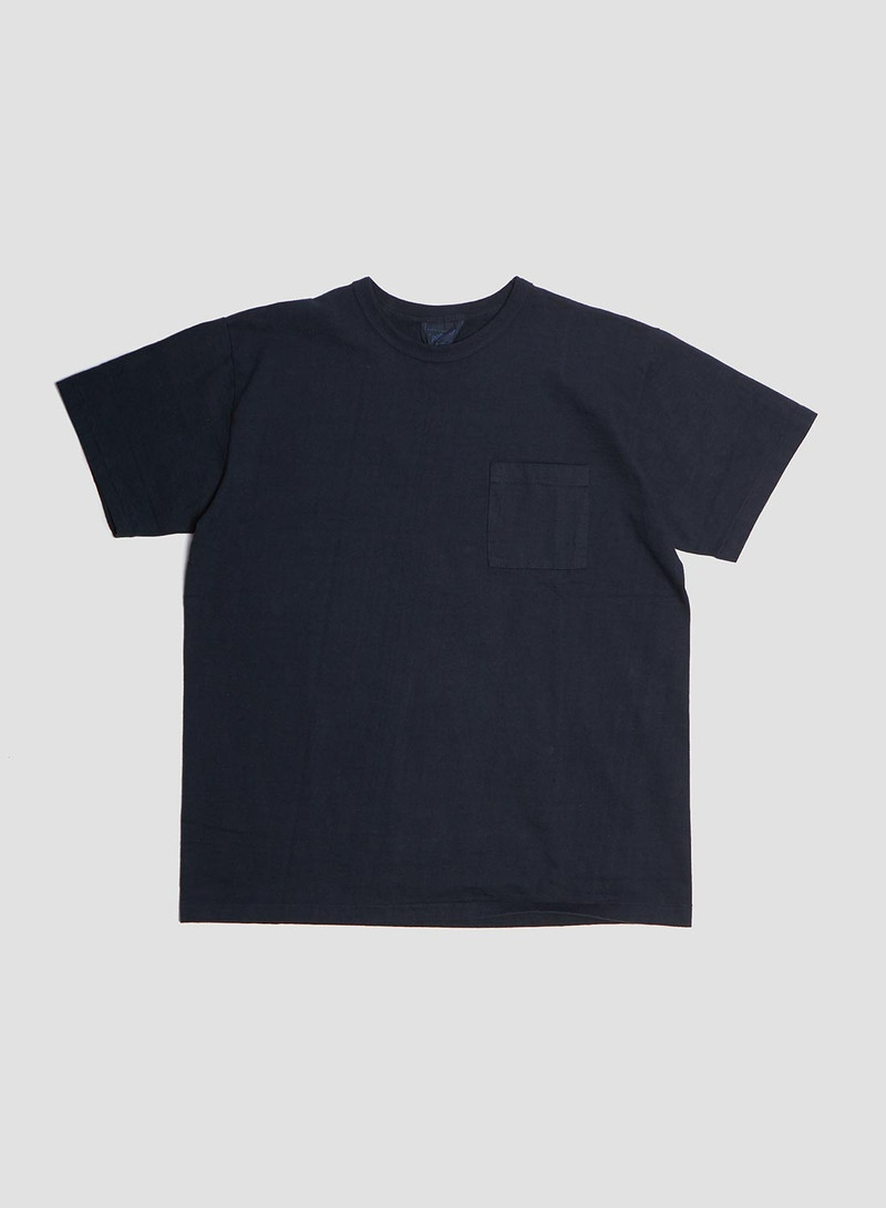 Allevol Heavy Duty Crew Neck Pocket T-Shirt in Black 1