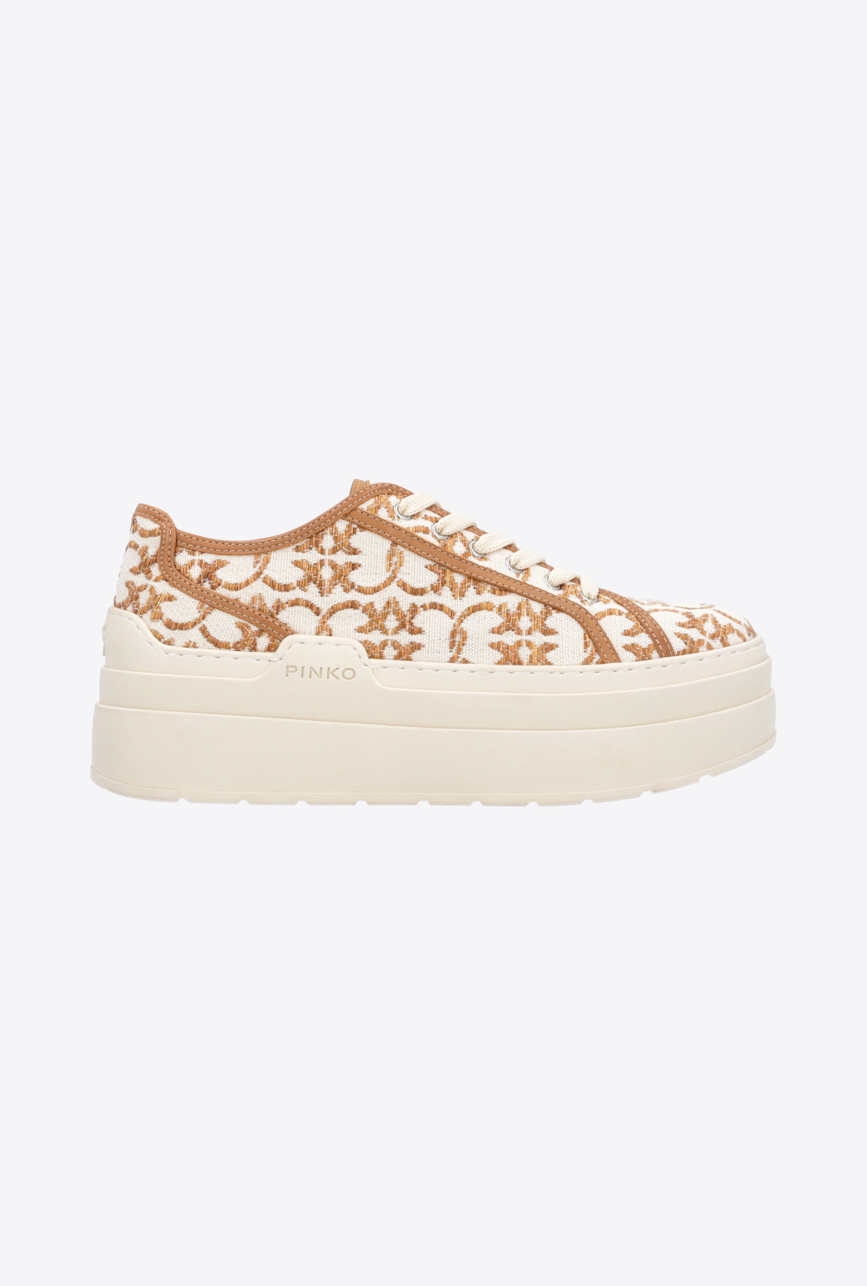 LOVE BIRDS MONOGRAM PLATFORM SNEAKERS - 1