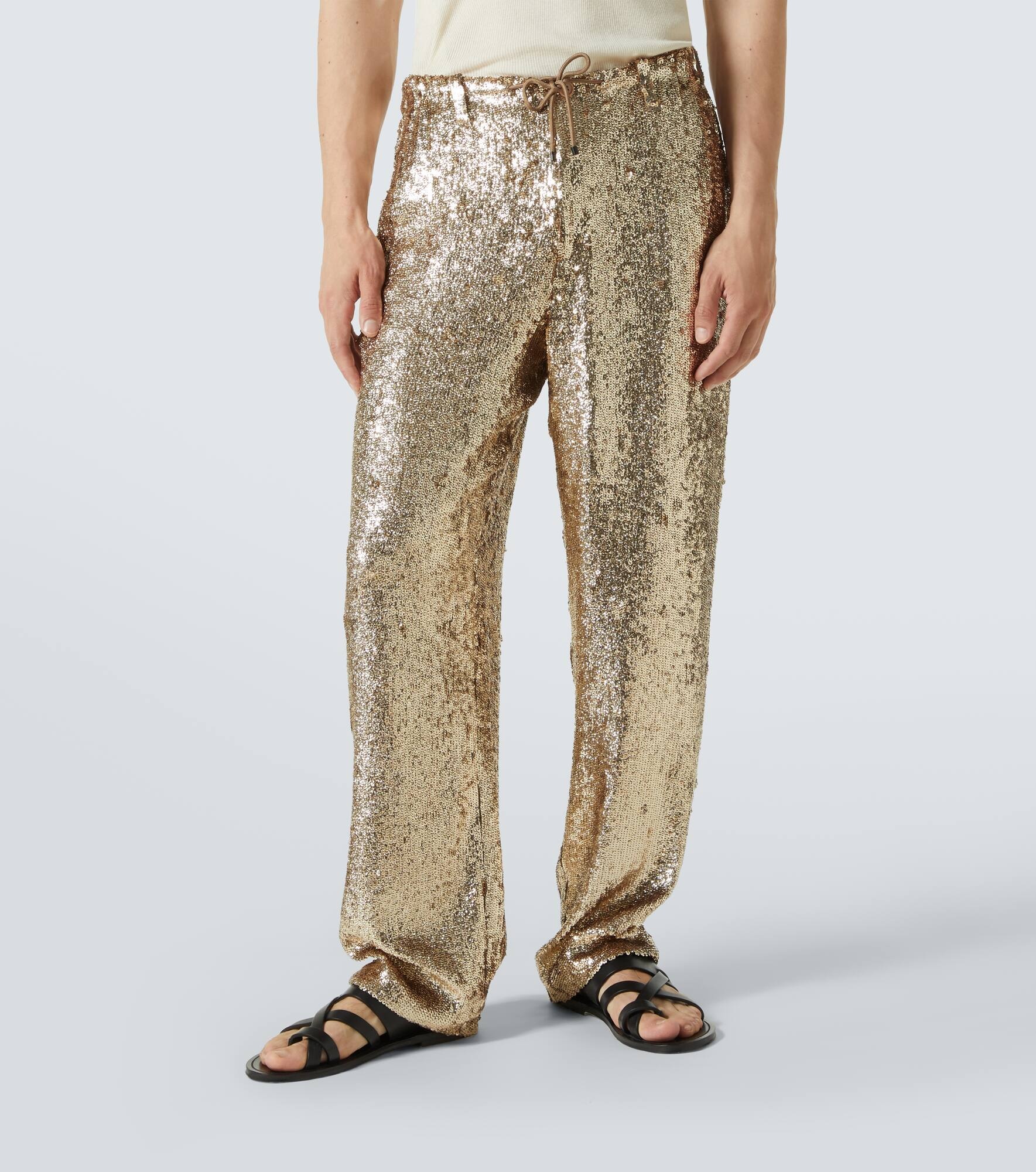 Sequined straight pants - 3