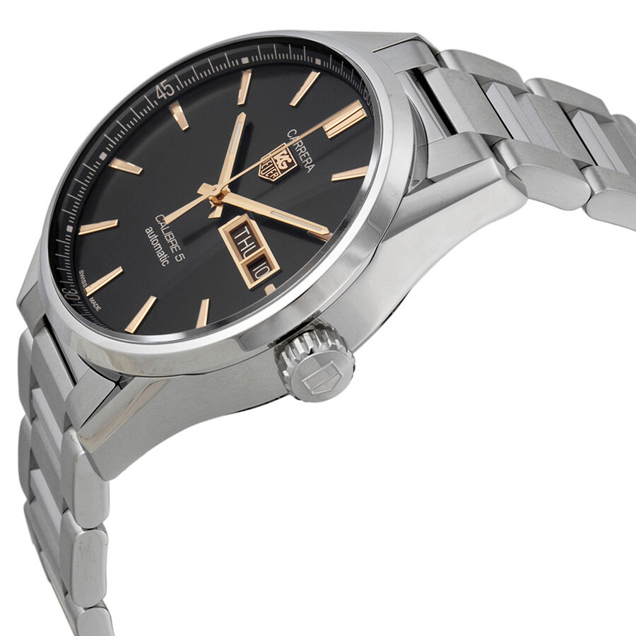 Pre-owned Tag Heuer Carrera Calibre 5 Black Dial Men's Watch WAR201CBA0723 - 2