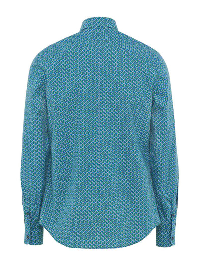 Prada geometric-print poplin shirt outlook