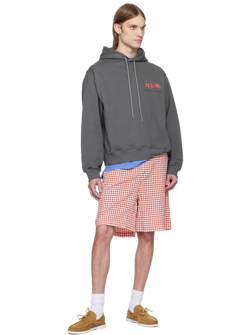 Marni Gray Loopback Cotton Jersey Hoodie outlook