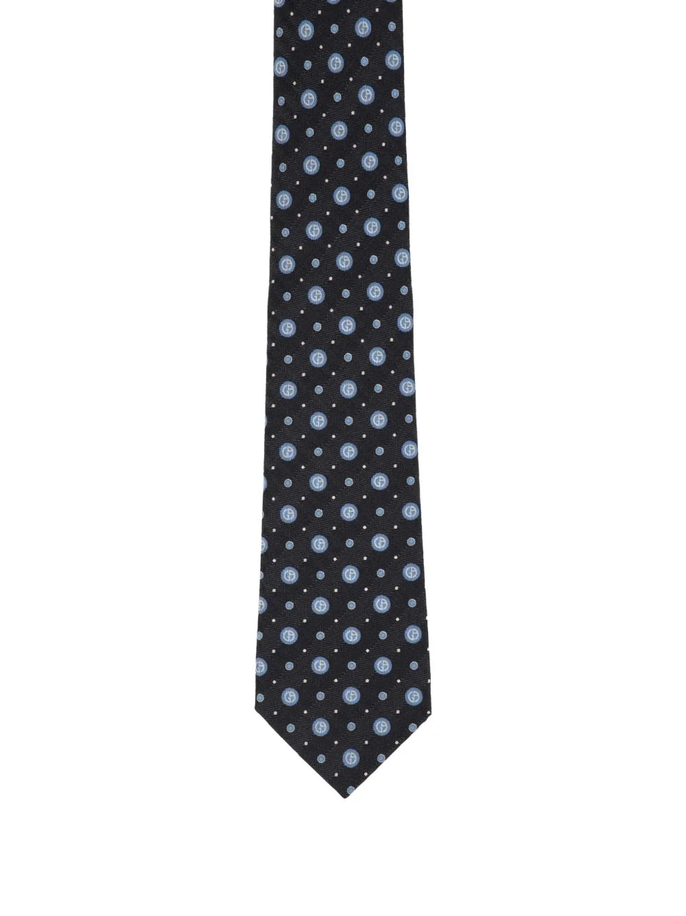 logo-print polka-dot tie - 1