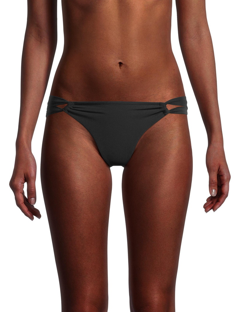 Women's Narcissus Low-Rise Bikini Bottom - Black 3