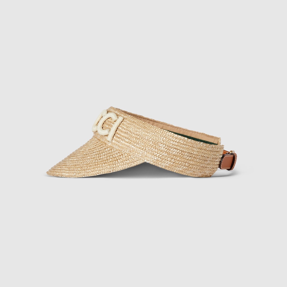 Woven straw visor - 2