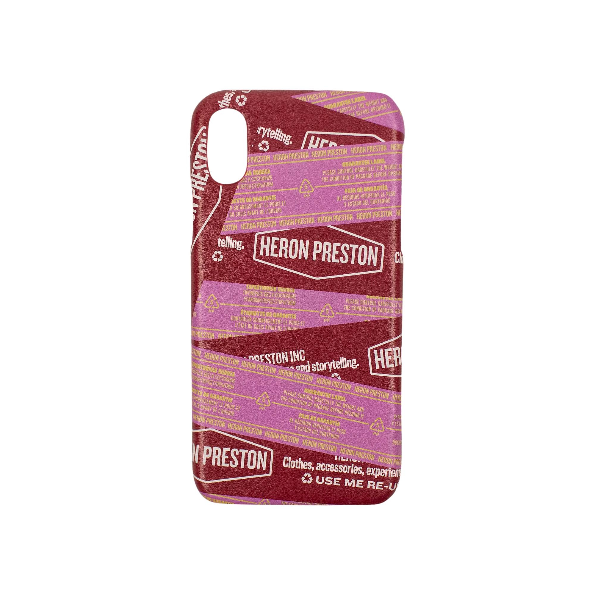 Heron Preston Logo Tape Design iPhone X Phone Case 'Red' - 1