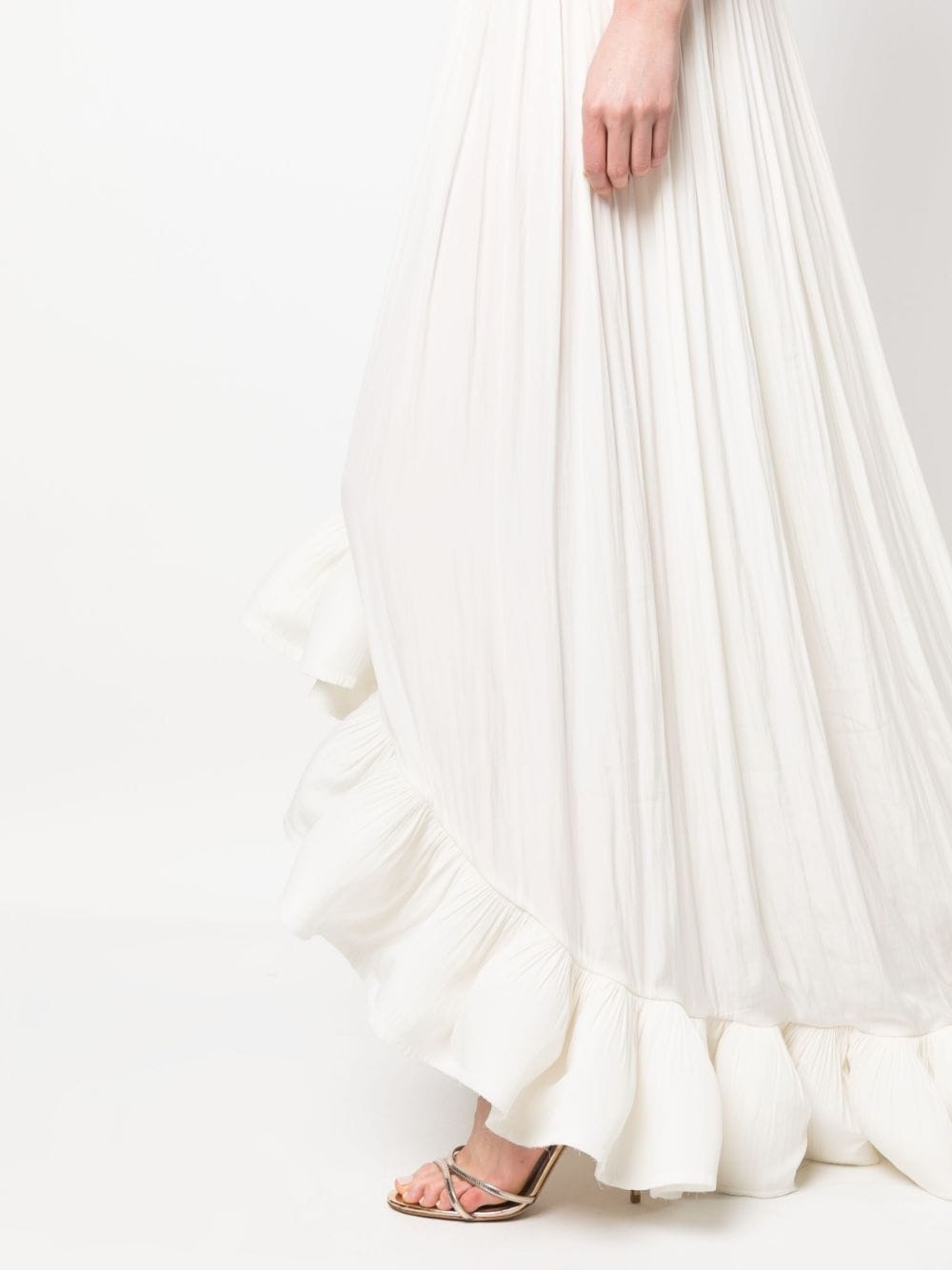 sleeveless ruffle-hem dress - 5