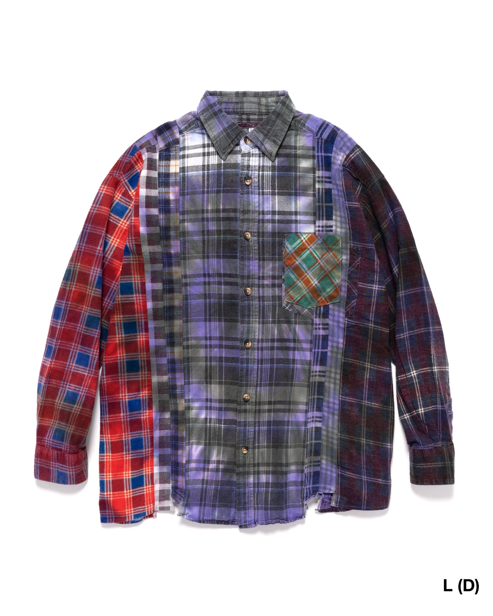 FLANNEL SHIRT -> 7 CUTS SHIRT / TIE DYE ASSORTED - 14
