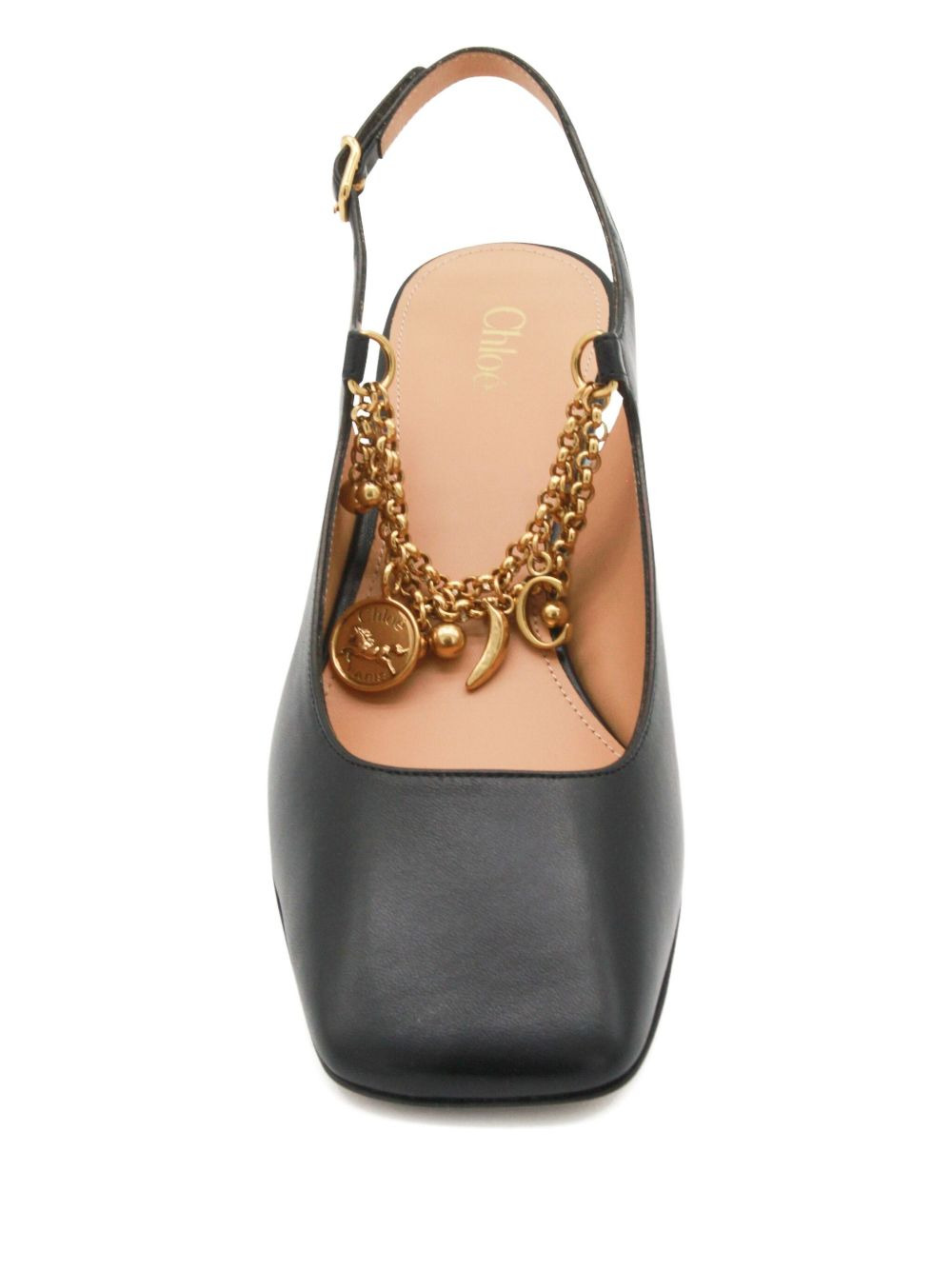 55mm chain-embellished pumps - 4