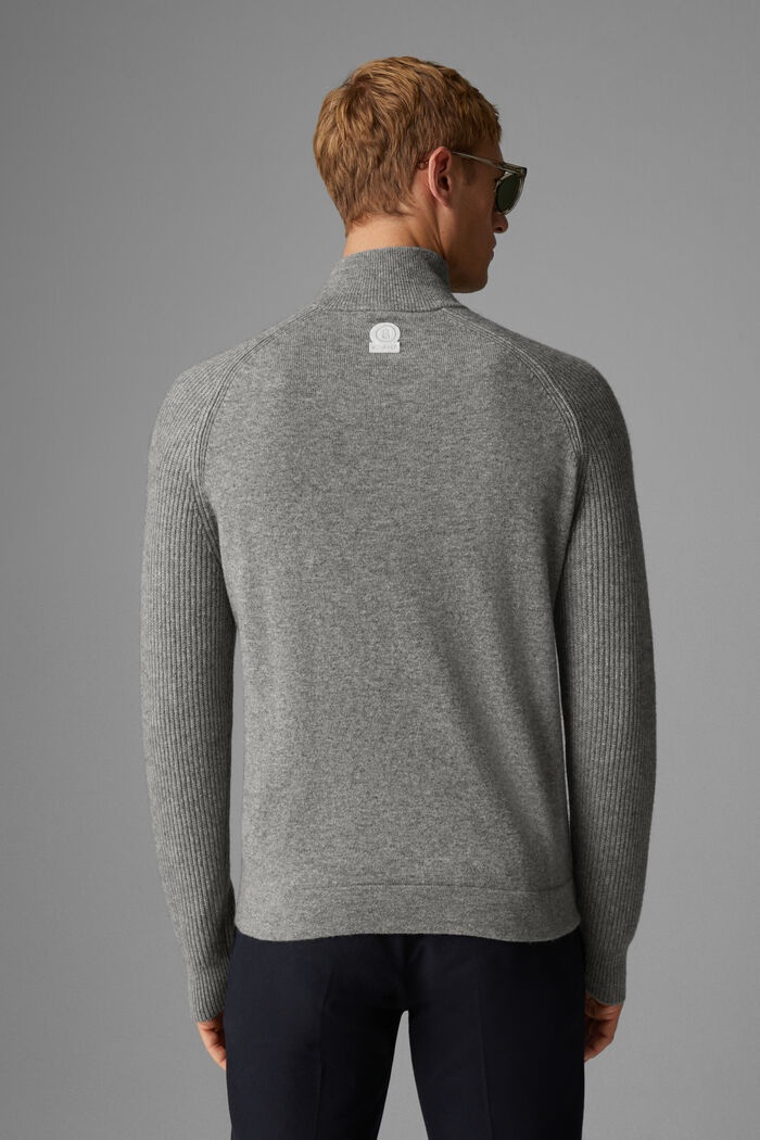 Dash Half-zipper knitted pullover in Gray - 3