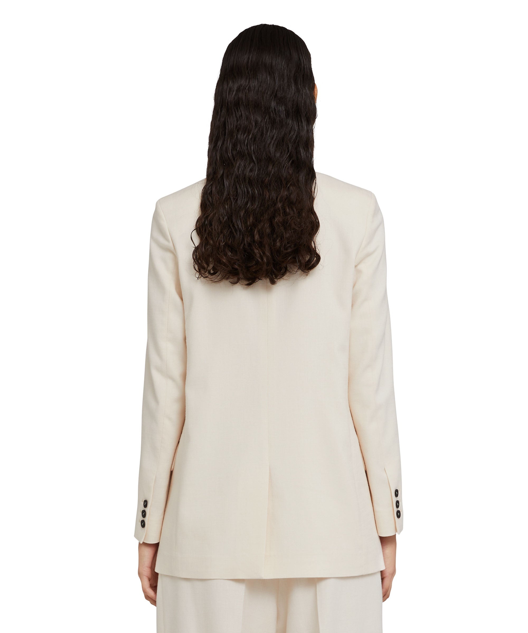 Coarse viscose single-breasted blazer - 4