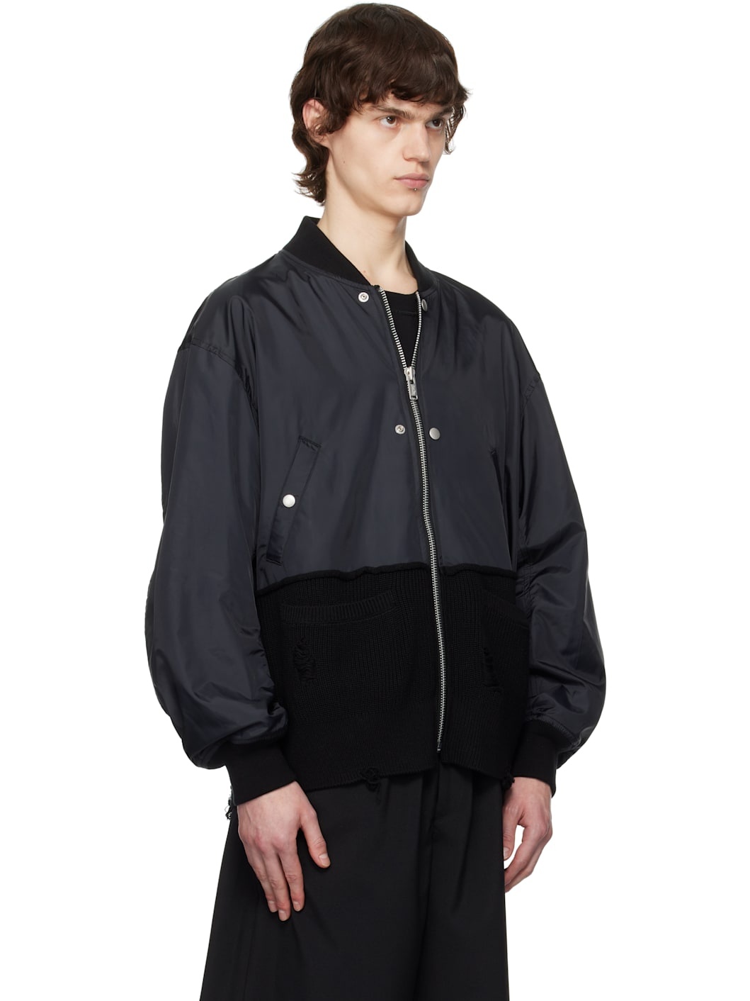 Black UC1E4207-2 Bomber Jacket - 2