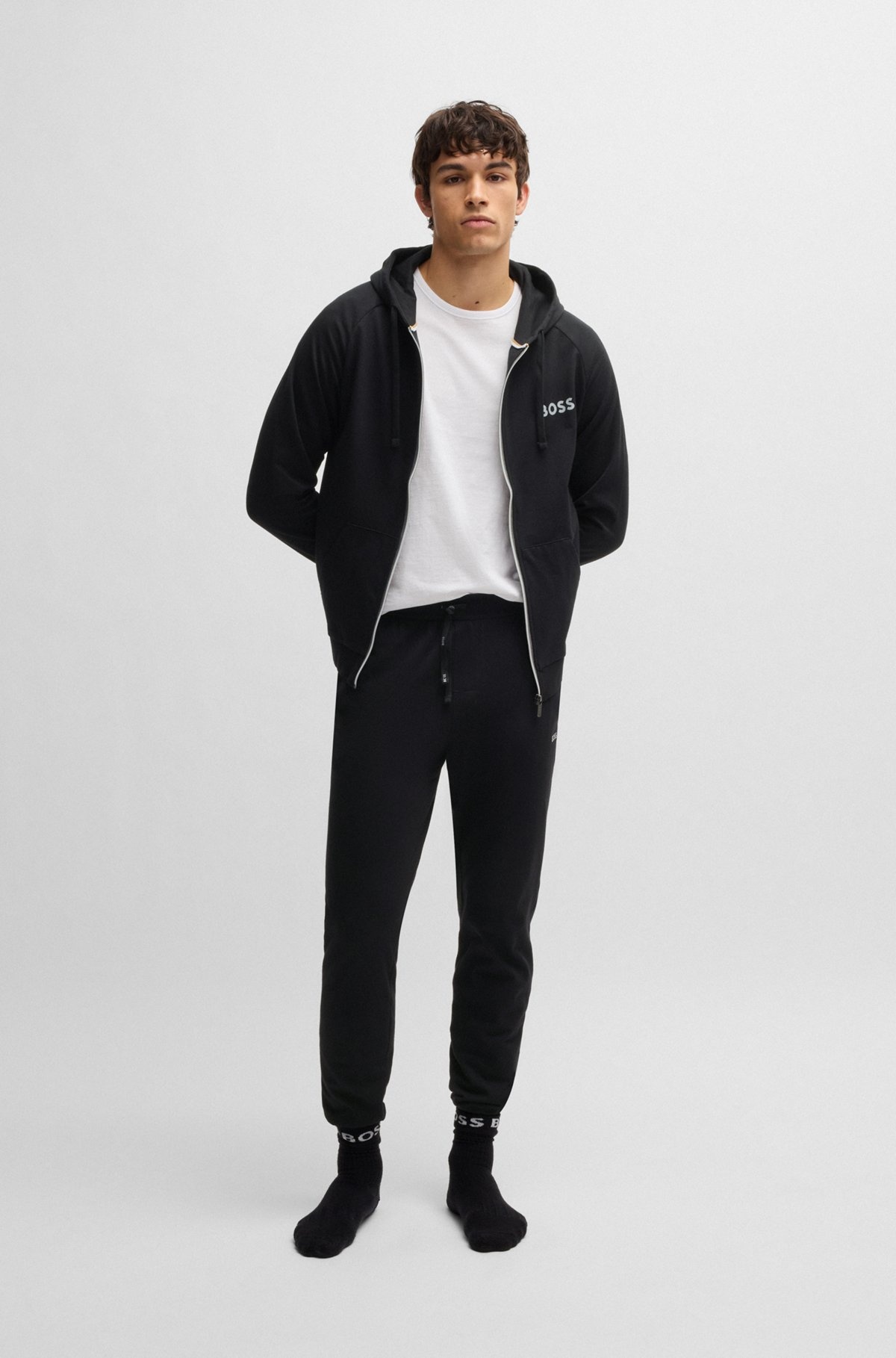 COTTON-TERRY ZIP-UP HOODIE WITH LOGO PRINT - 3