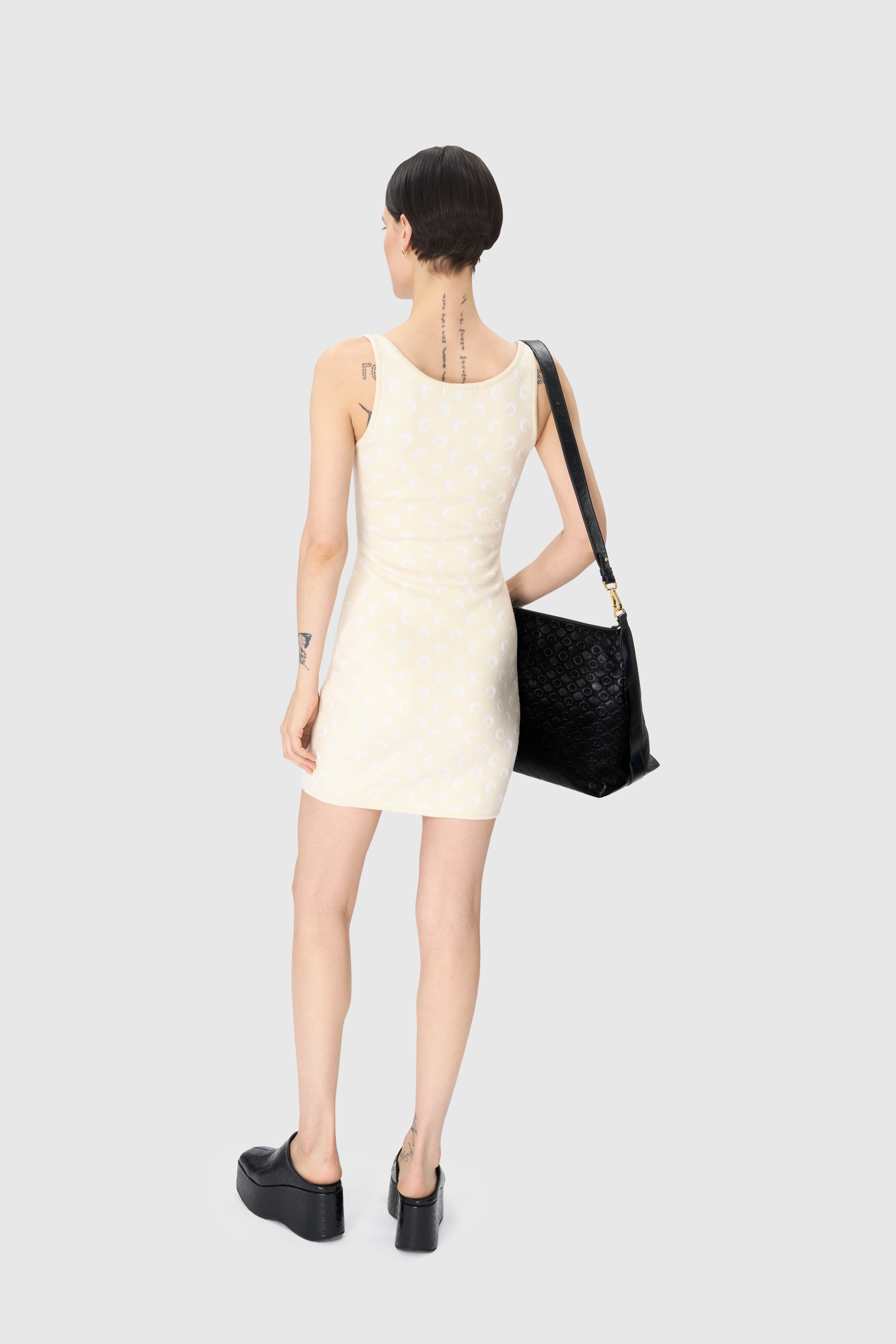 Moon Jacquard Knit Fitted Dress - 4