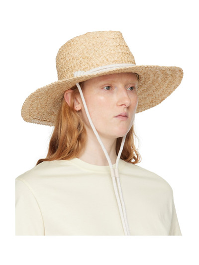 rag & bone Beige Braided Straw Panama Hat outlook