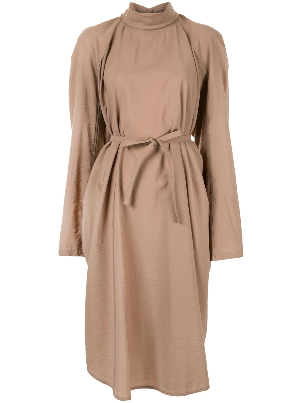 roll-neck long sleeved dress - 1