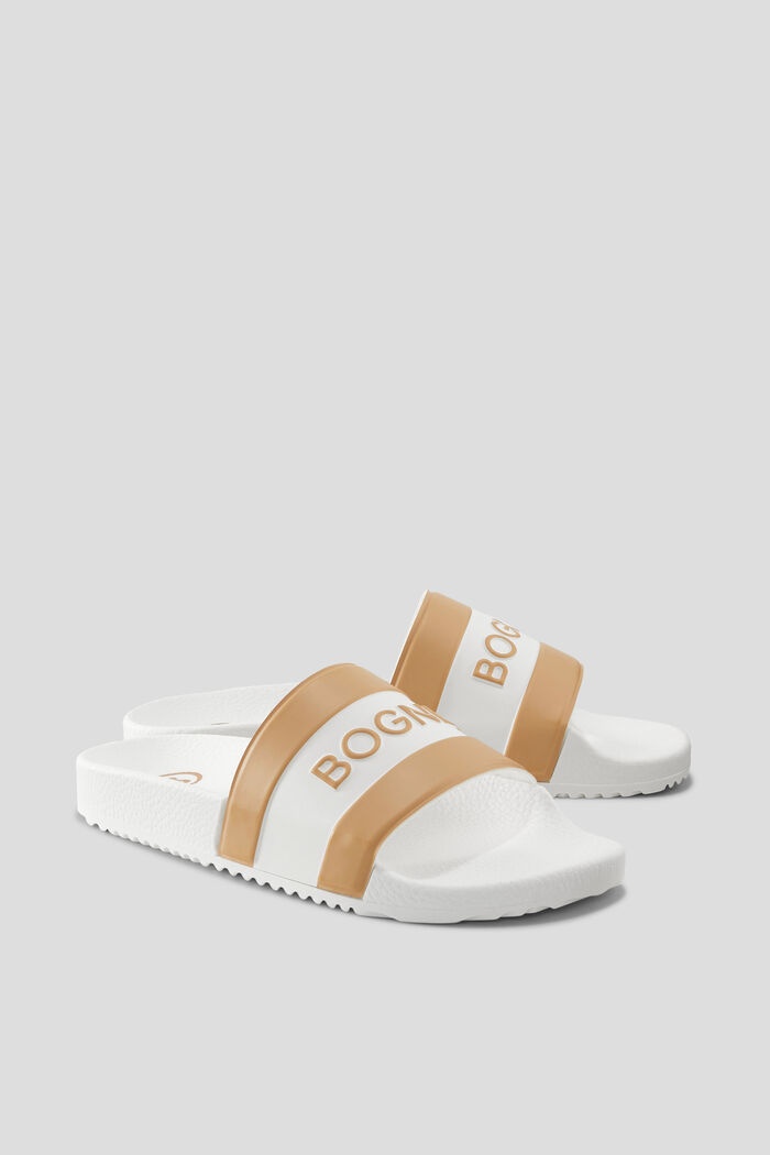 Belize Slides in White/beige - 3