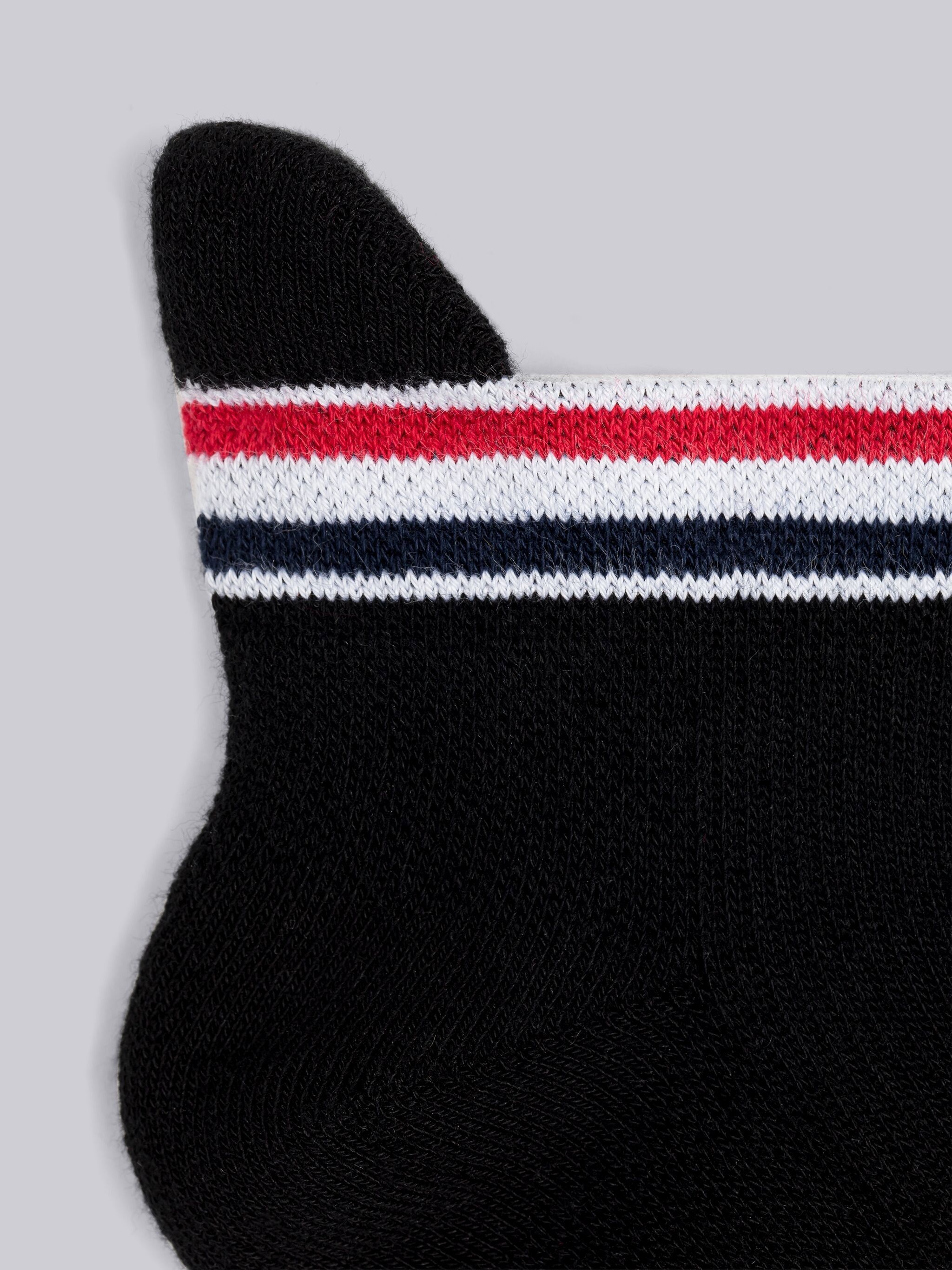 COTTON STRIPE ATHLETIC PADDED NO SHOW SOCKS - 2