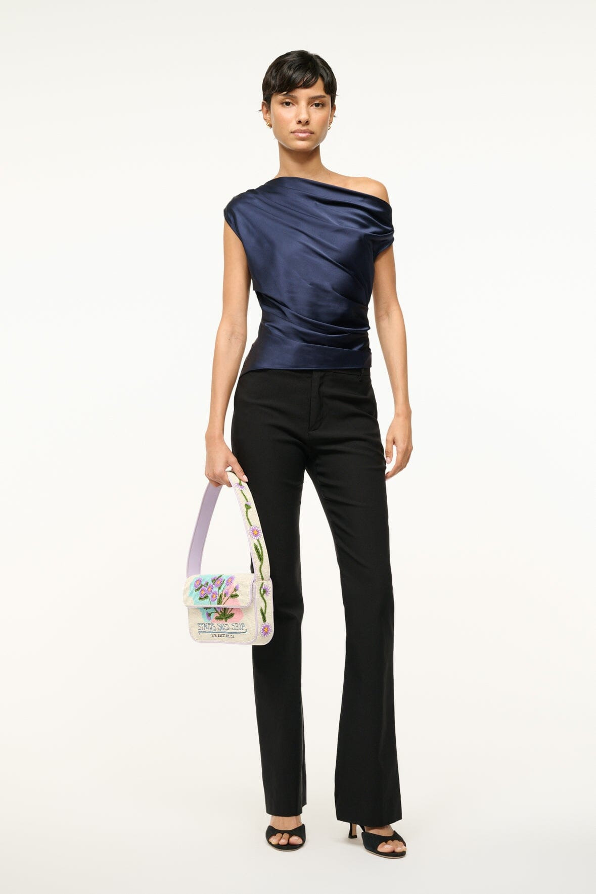 STAUD TOMMY BEADED BAG CALIFORNIA ASTER - 5
