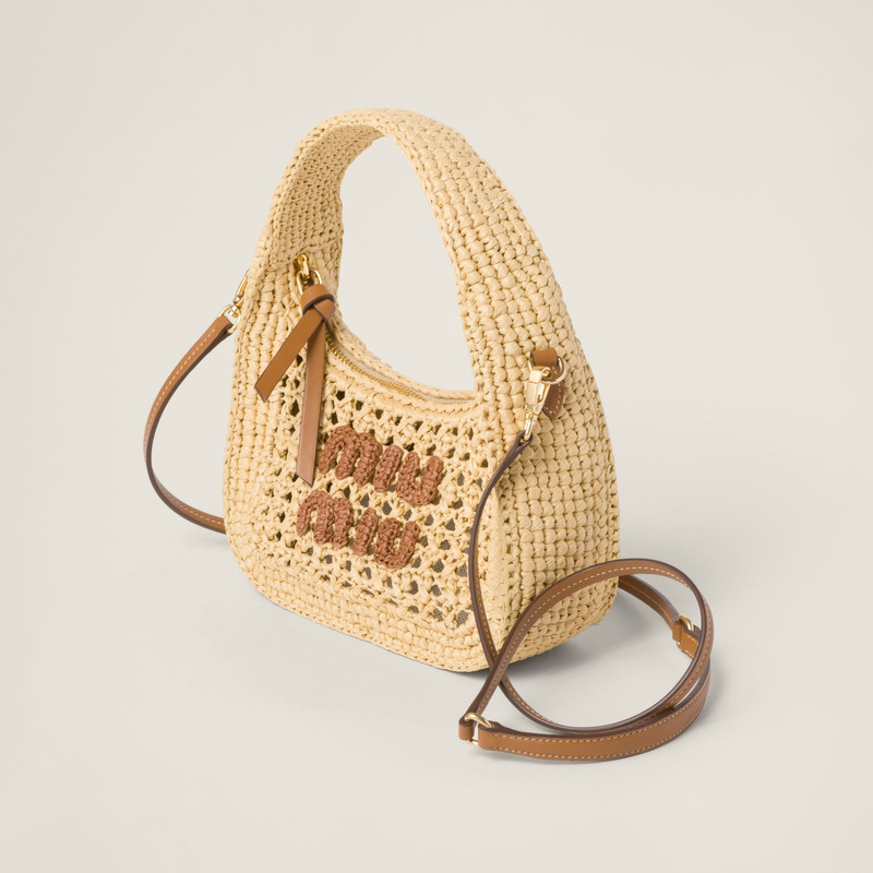 Miu Miu Wander woven fabric hobo bag outlook
