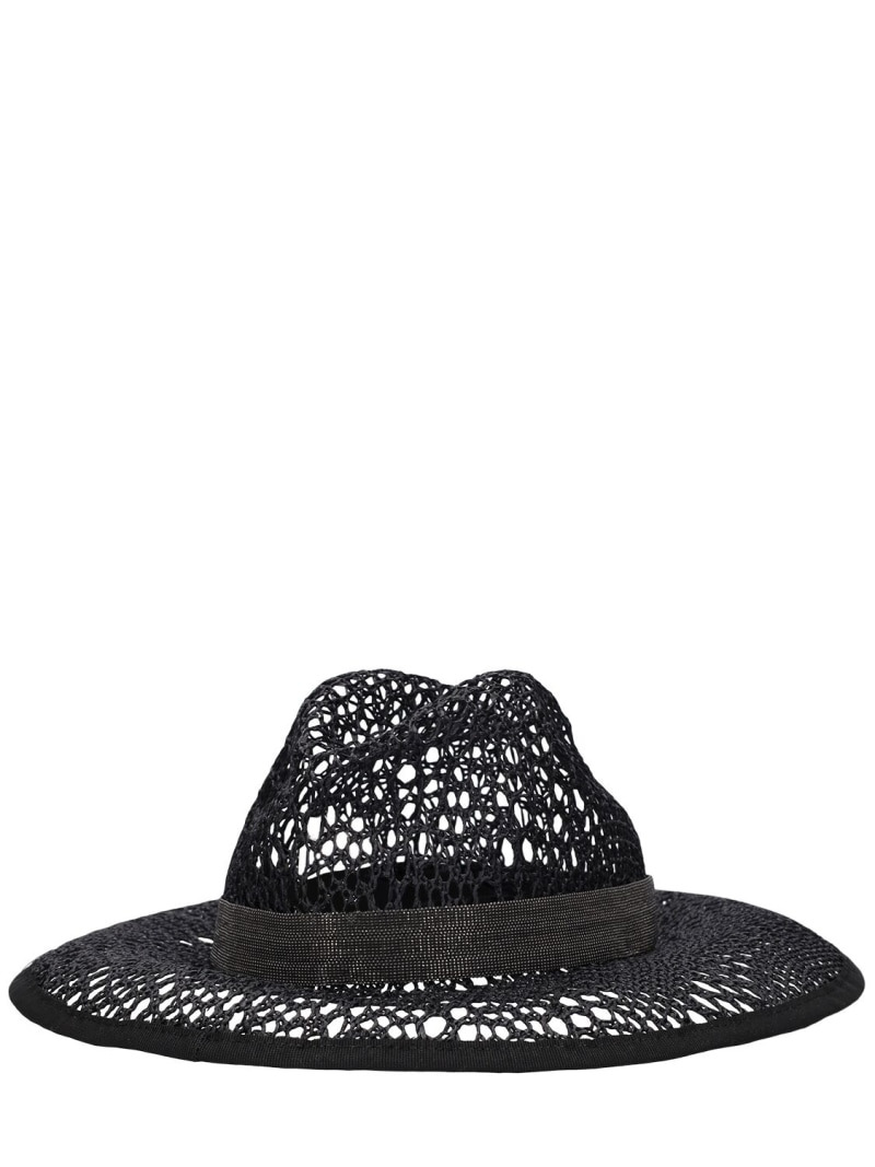 Raffia effect brimmed hat - 5