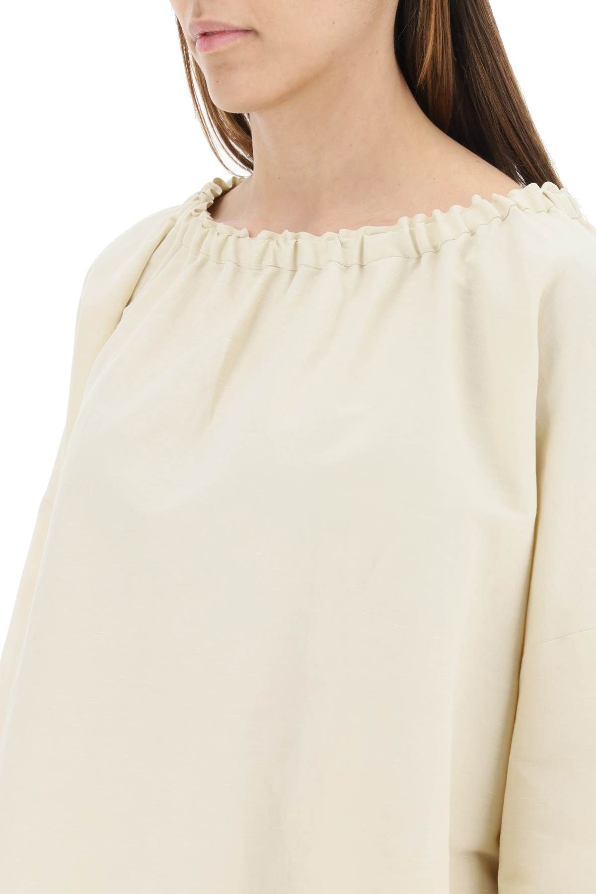 LINEN BLEND BLOUSE - 5