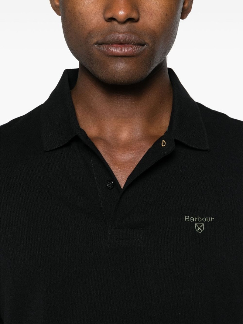 logo-embroidered cotton polo shirt 5
