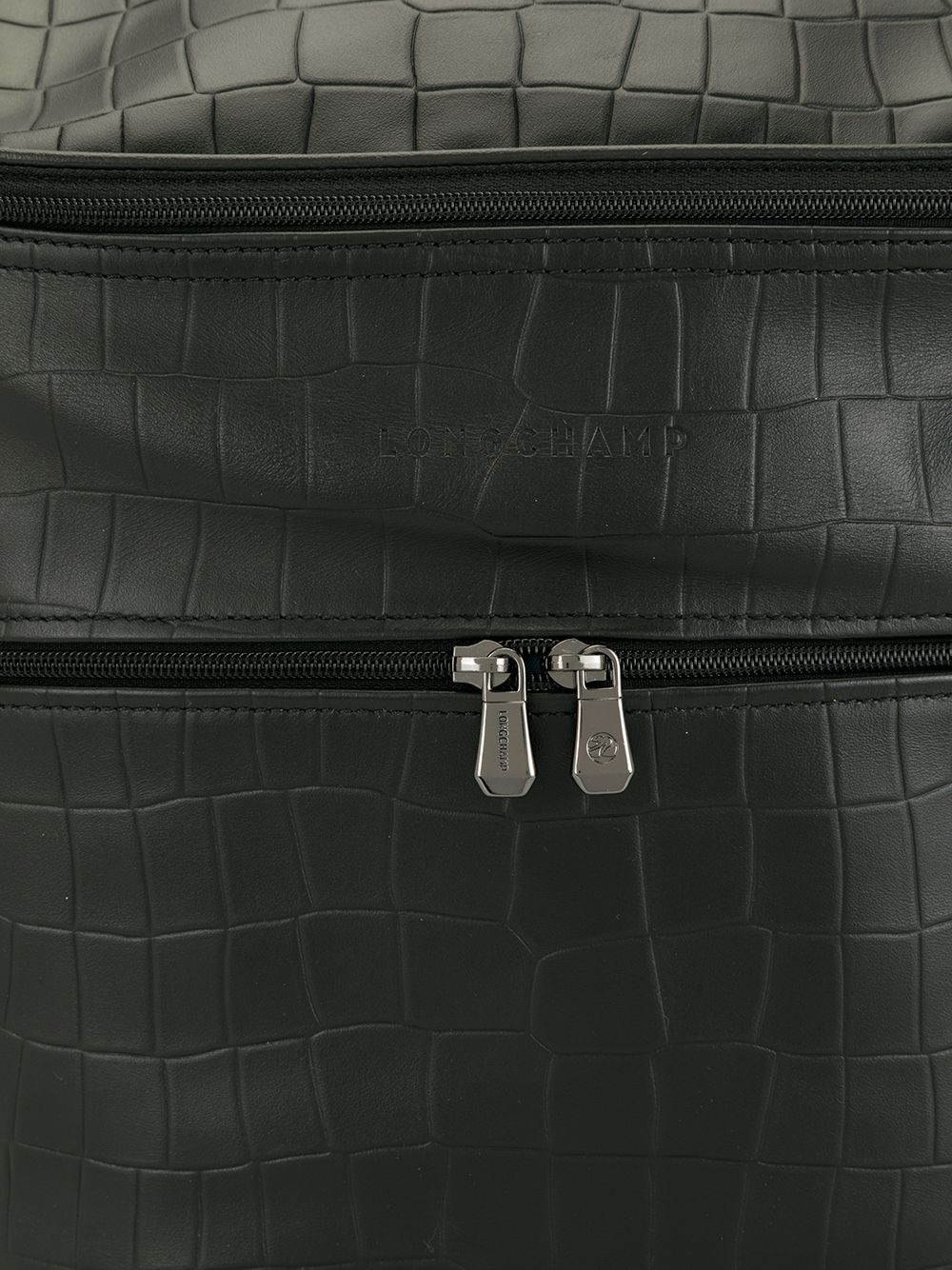 crocodile-effect leather backpack - 4