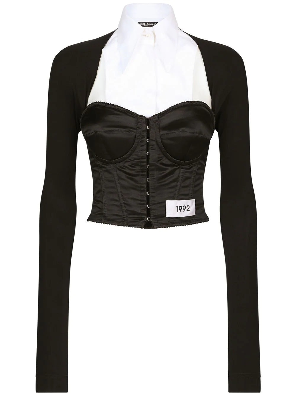 Kim Dolce & Gabbana Jersey Satin and Poplin Corset top - 1