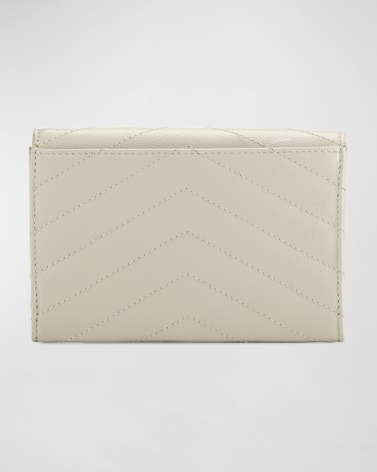 YSL Monogram Small Flap Wallet in Grained Leather - 2