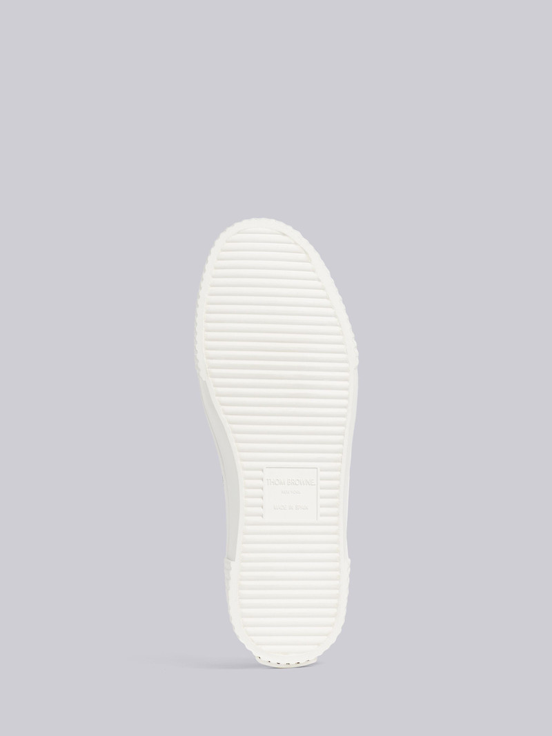 Medium Grey Waterproof Lightweight Boiled Wool Engineered Stripe Slip-On Heritage Trainer 5