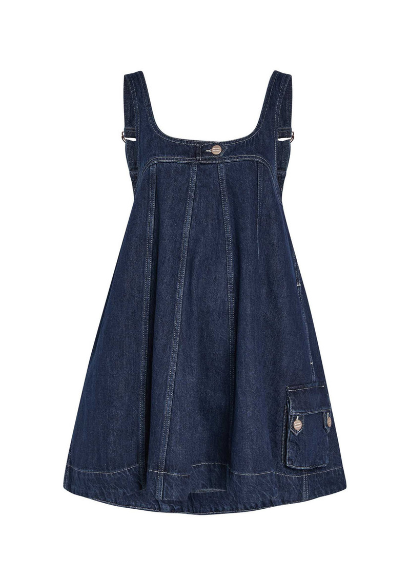 Damson Madder Immy Panelled Denim Mini Dress 1