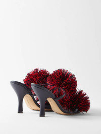 Bottega Veneta Adam 90 pompom-embellished leather mules