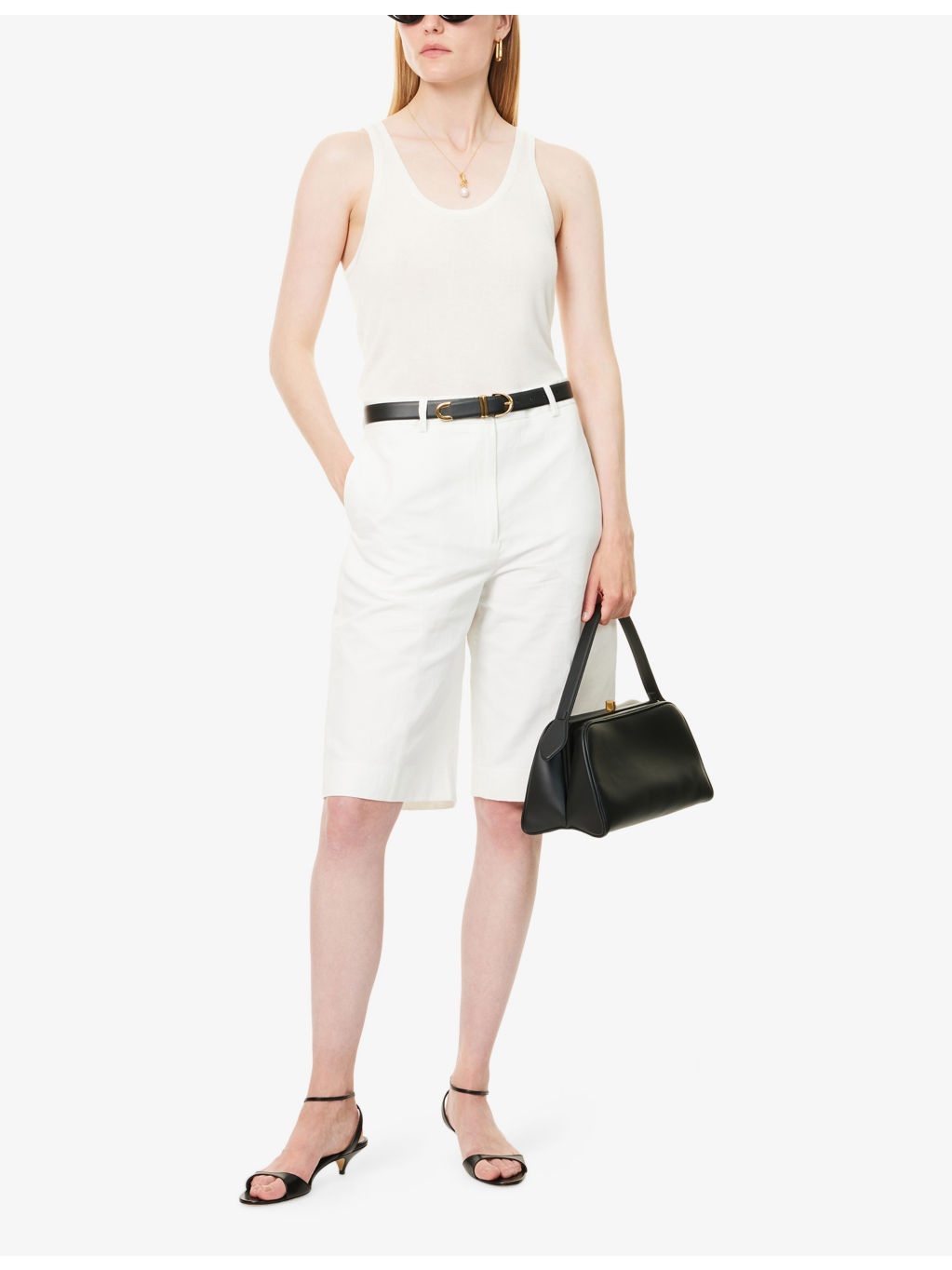 Tailored Straight-Leg Linen-Cotton Shorts - 2