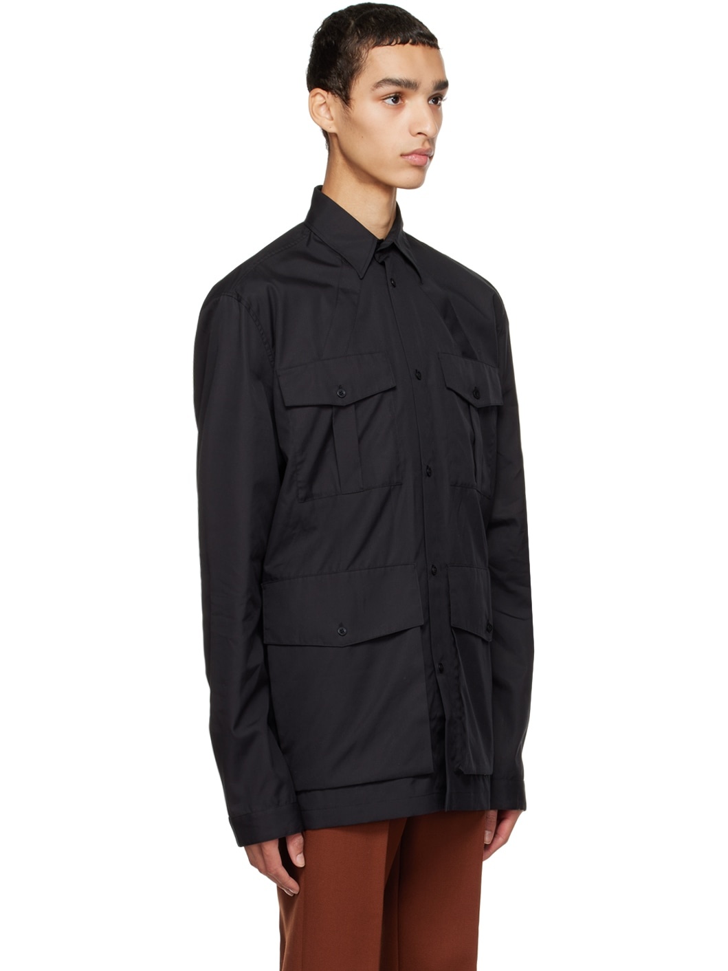 Black Cargo Shirt - 2