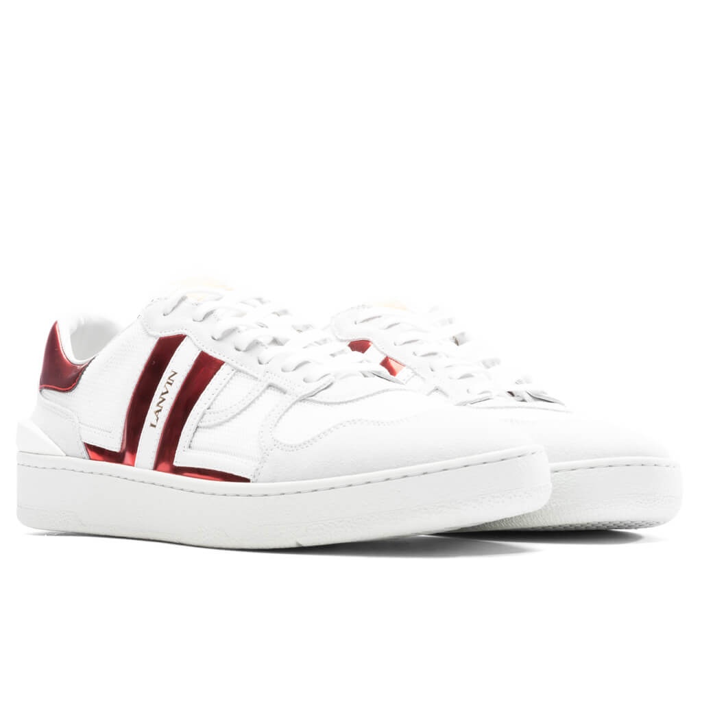 CLAY LOW TOP SNEAKERS - WHITE/RED - 2