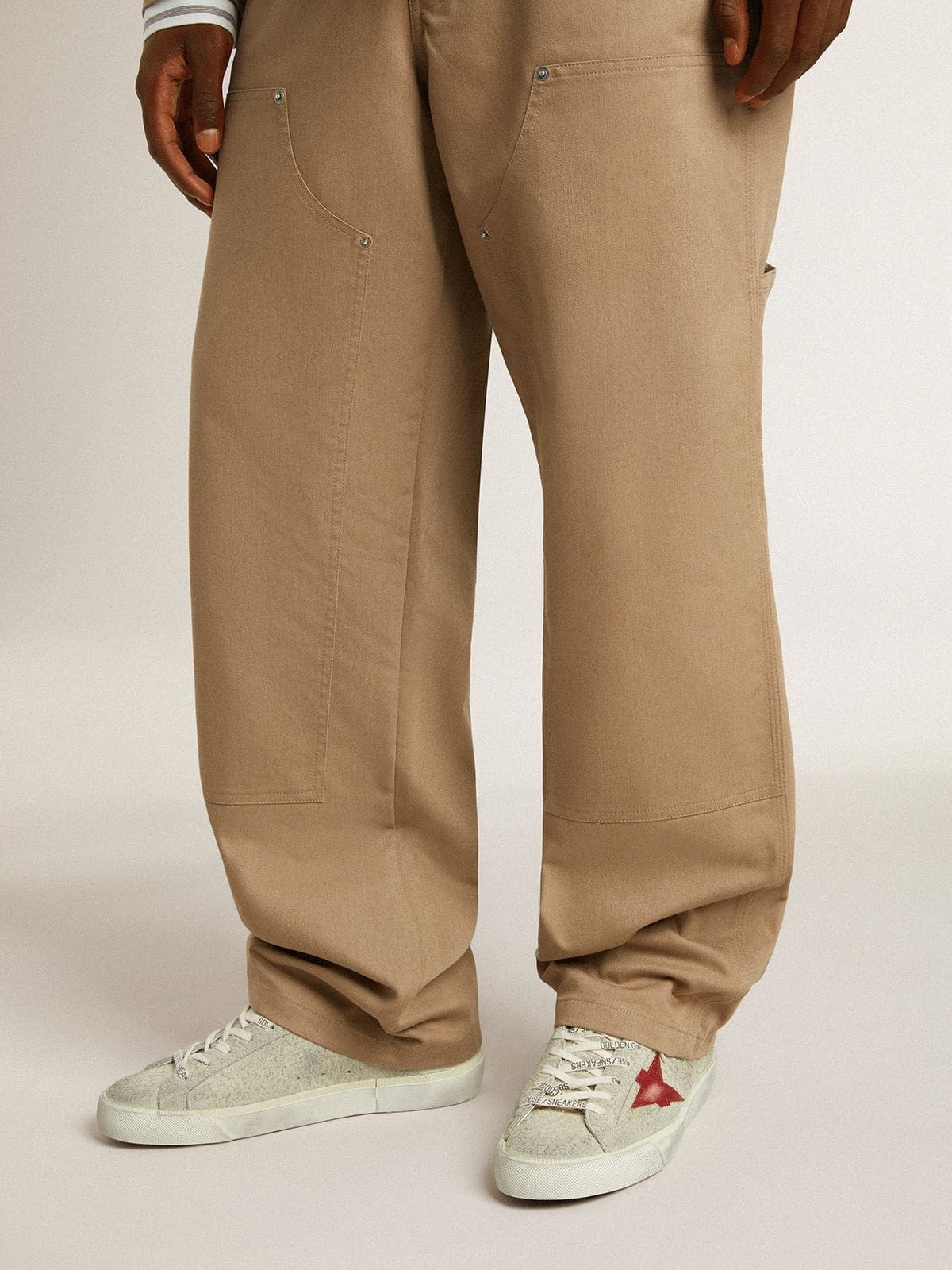 Super-Star LTD in gray suede with red leather star - 3