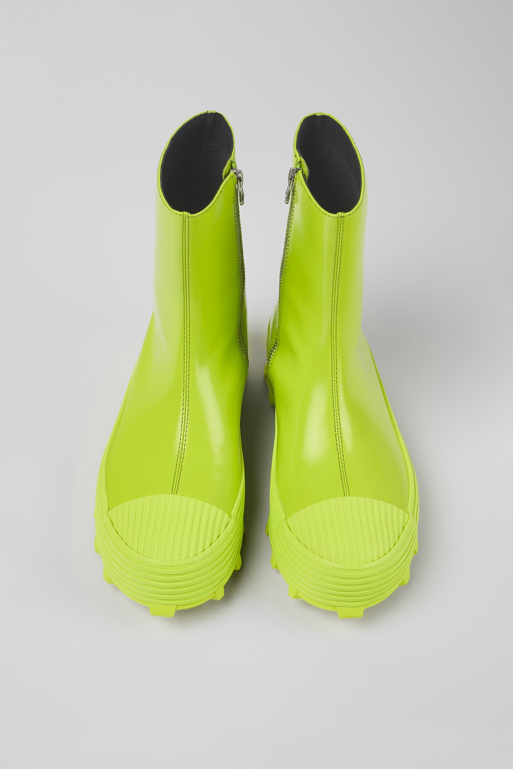Green Leather Zip Boot - 4