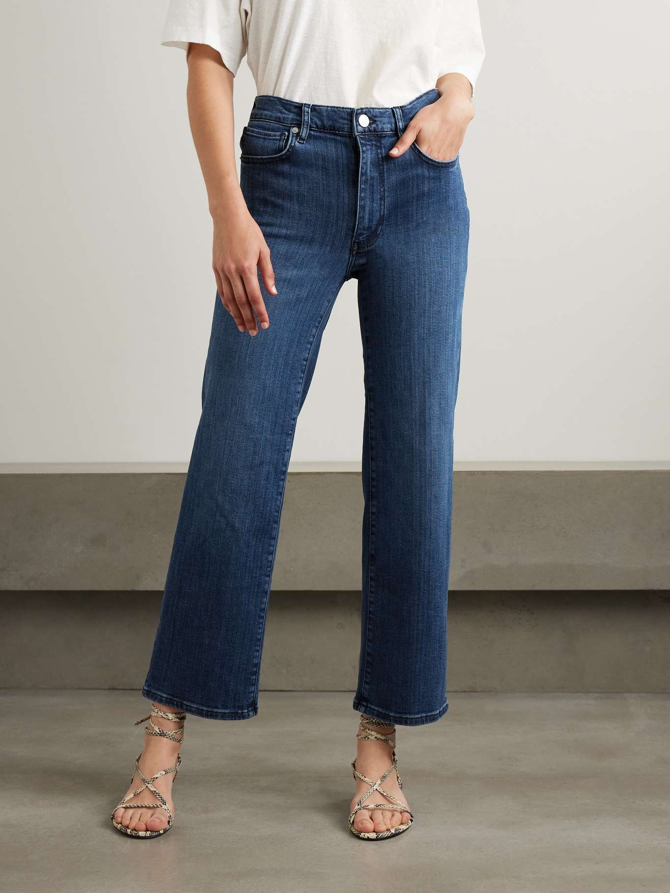 Le Sleek cropped high-rise straight-leg jeans - 3