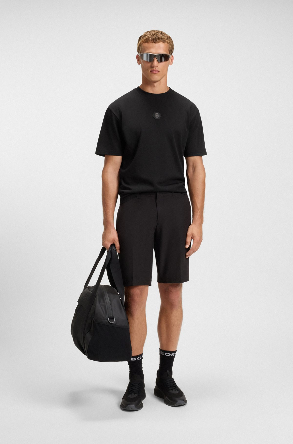 COTTON-JERSEY T-SHIRT WITH DOUBLE B MONOGRAM - 4