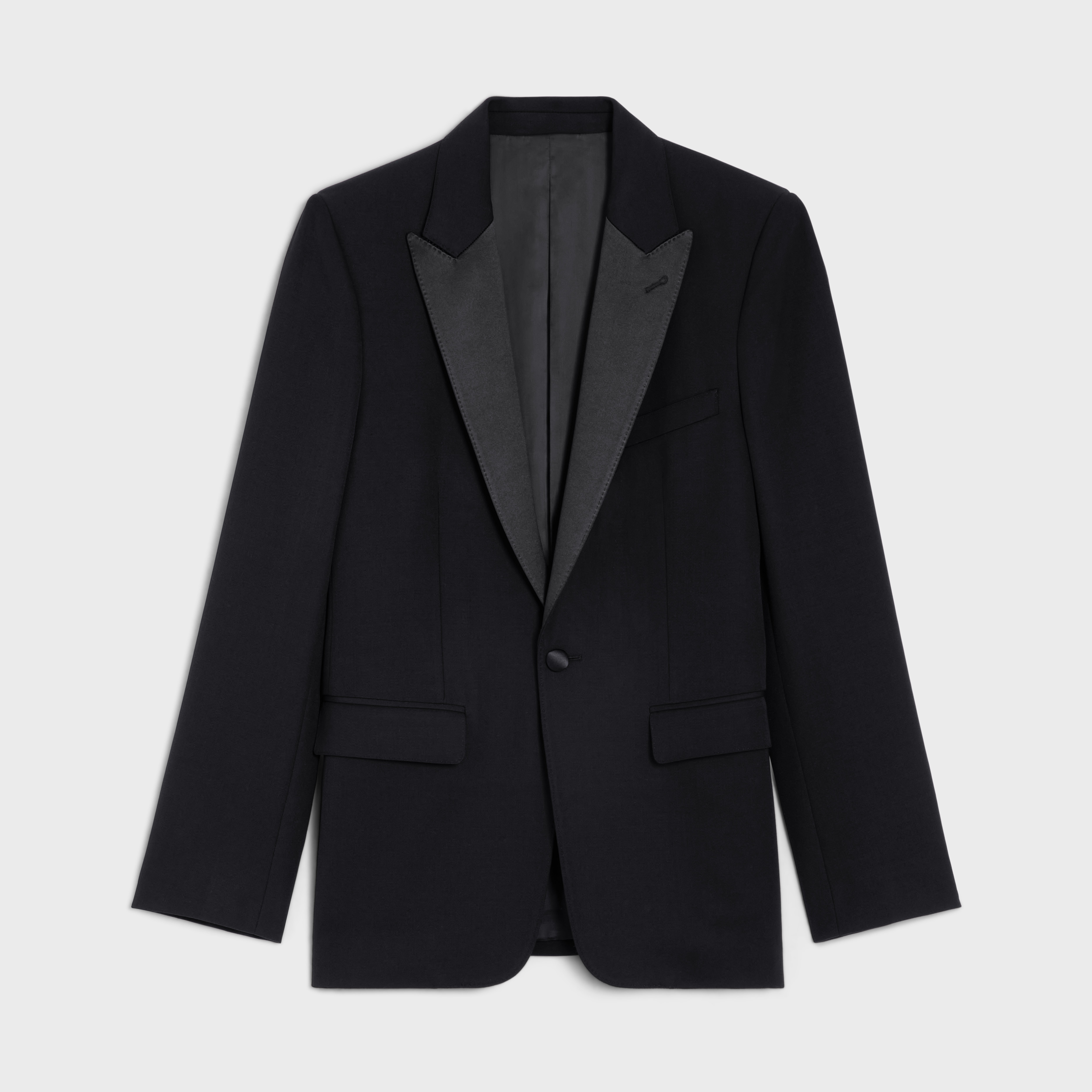classic tux jacket in grain de poudre - 1
