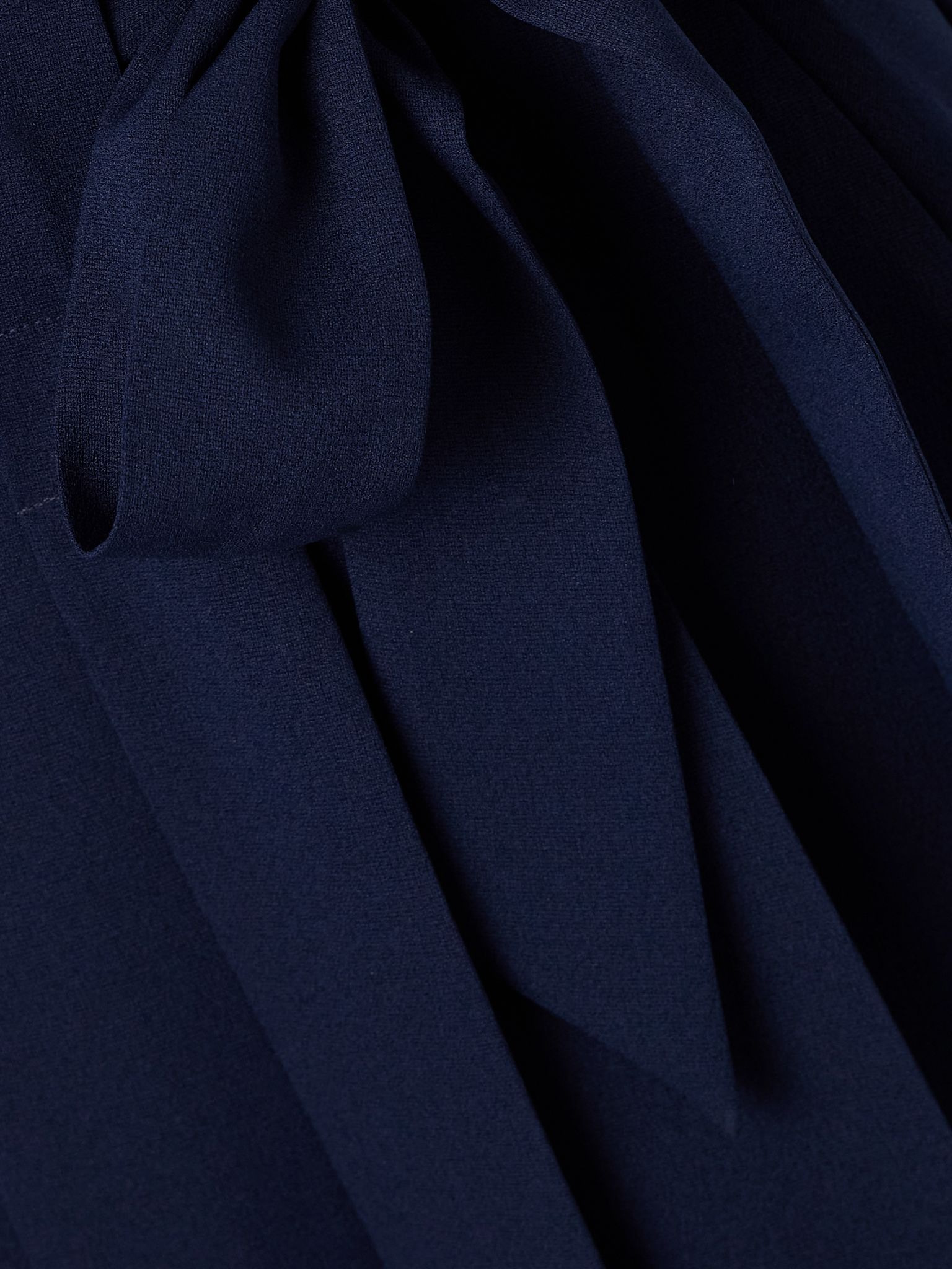 Jess belted pleated crepe skirt Navy - 5