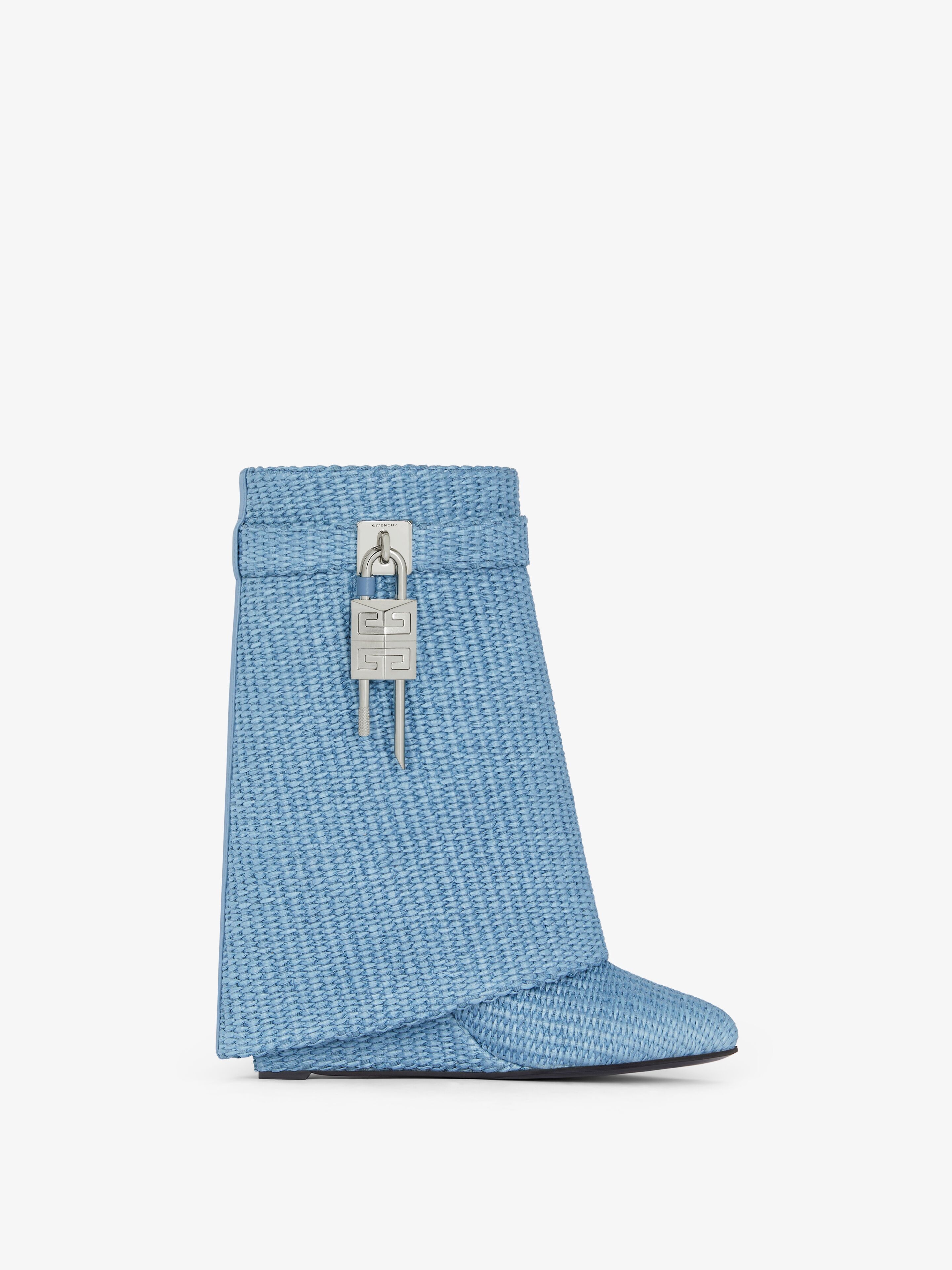 SHARK LOCK ANKLE BOOTS IN RAFFIA - 1