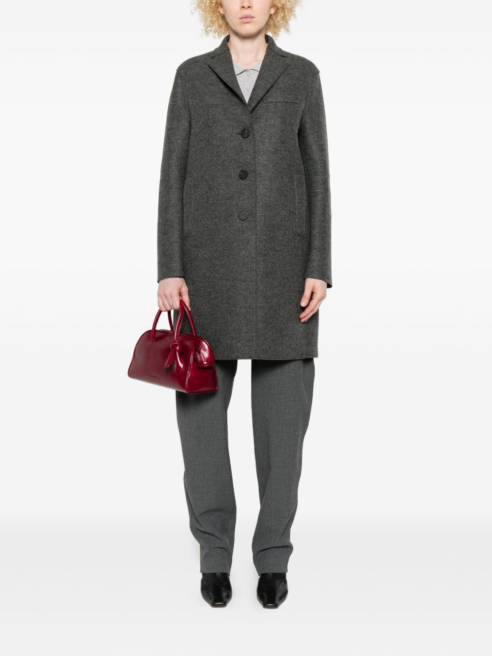 button-front pocket coat - 2