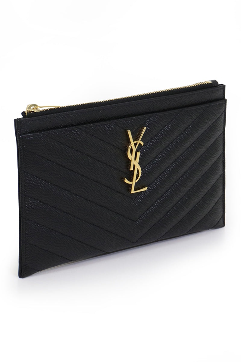 MONOGRAMME BILL POUCH | BLACK/GOLD - 2