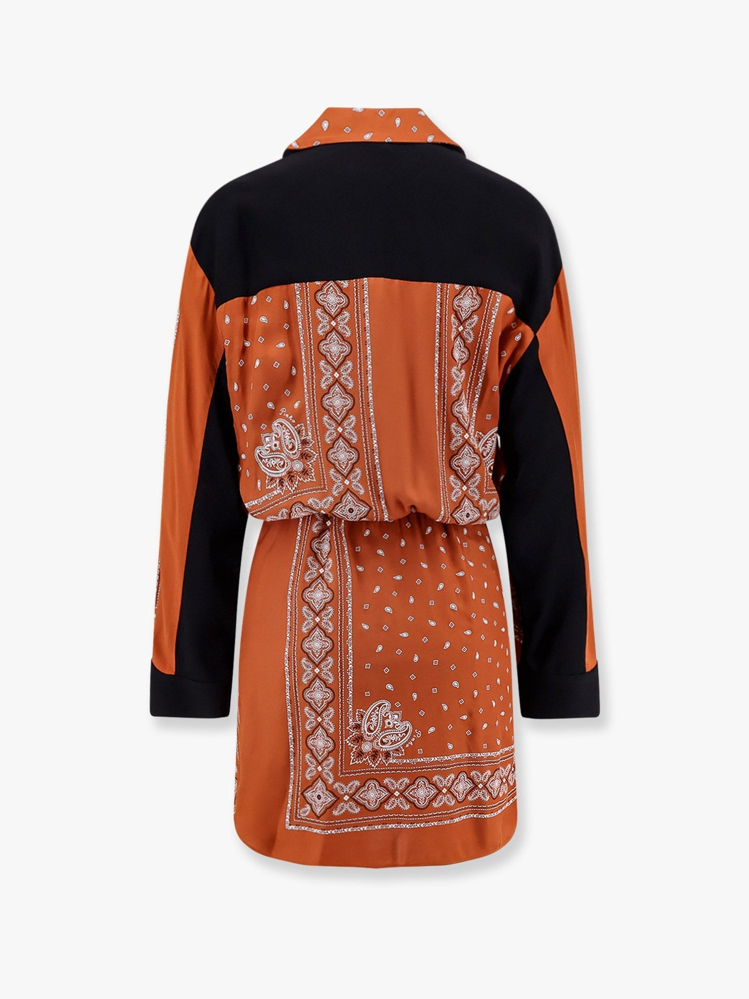 Pinko Mesopotamia Viscose Dress With Bandana Print And Georgette Profiles - 2
