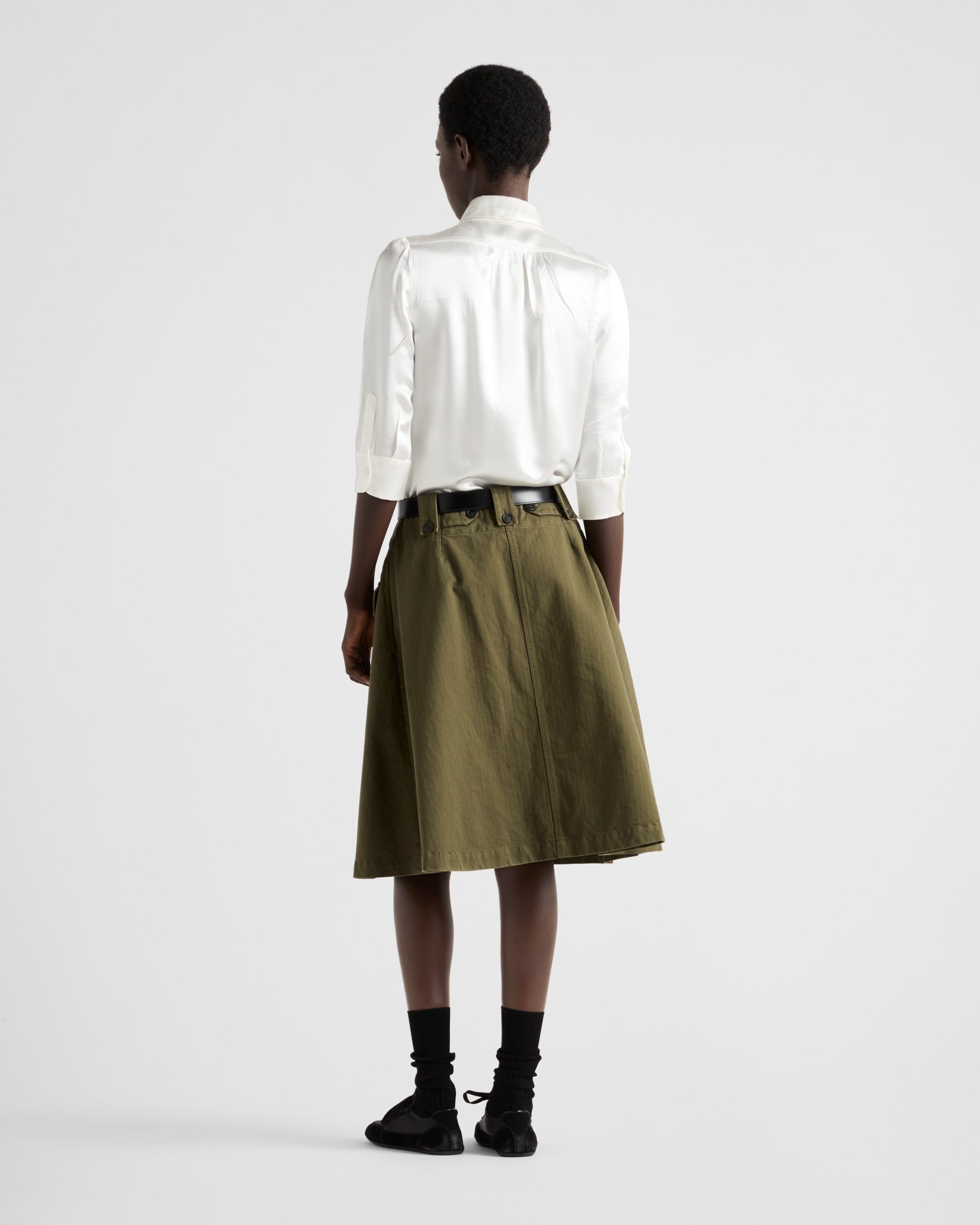 Cotton skirt with cargo pockets - 5